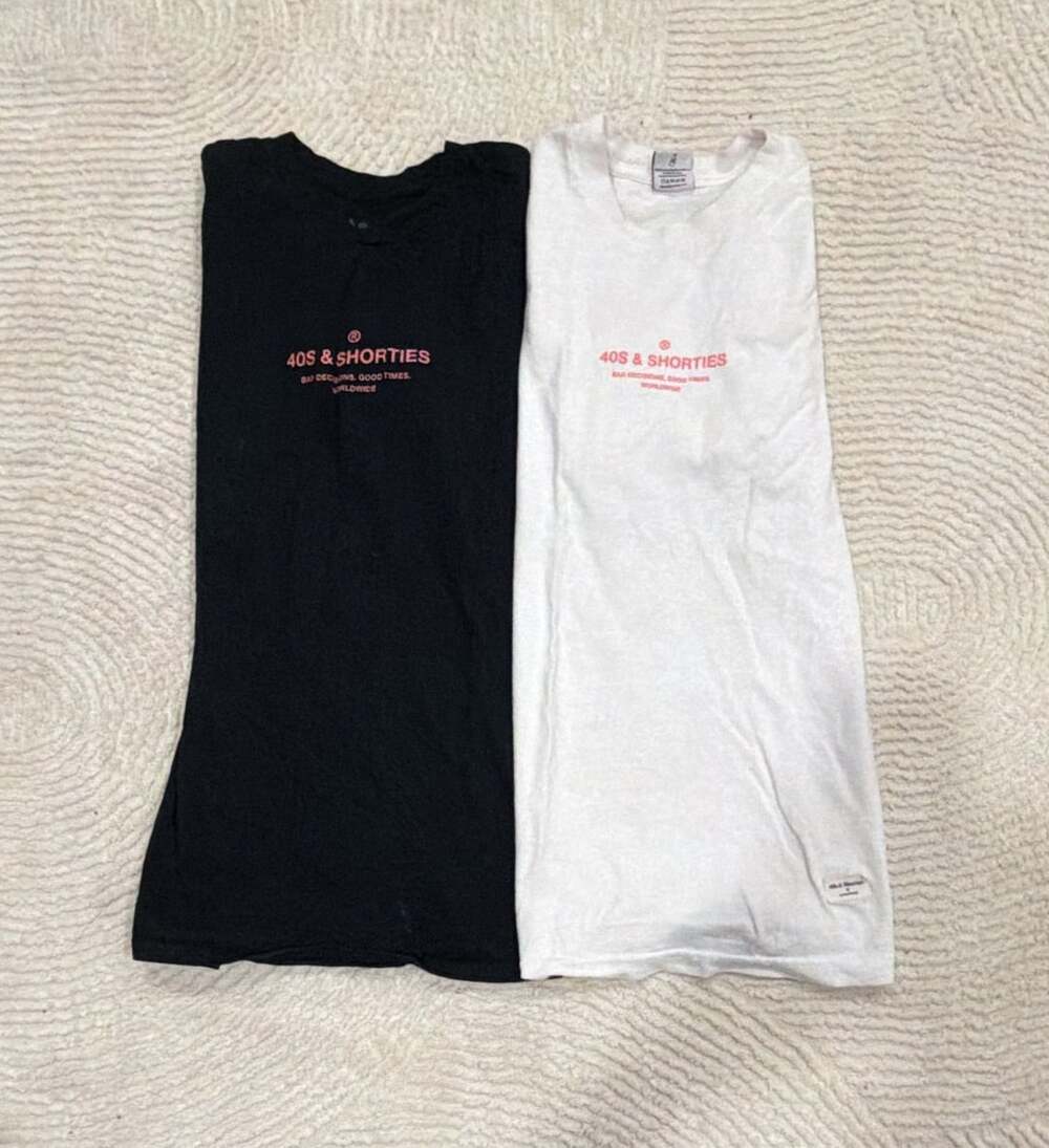40s & Shorties Bad Decisions Good Times Worldwide T-Shirt Size M Black White